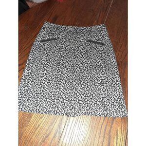 Size 6 Darjoni Black Grey Zipper Detail Pencil Skirt